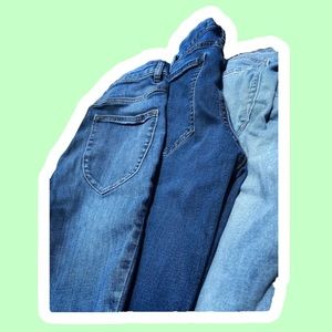 Garage high-waisted jeans 3 color pack